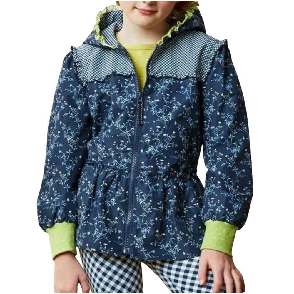 Matilda Jane Youth Enchanted Garden Wildflower Bouquet Hood Zip Up Rain Jacket